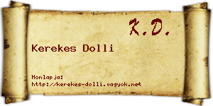 Kerekes Dolli névjegykártya